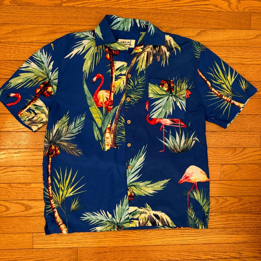 Uzzi Tropical Flamingo Men's Casual Shirt